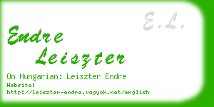 endre leiszter business card